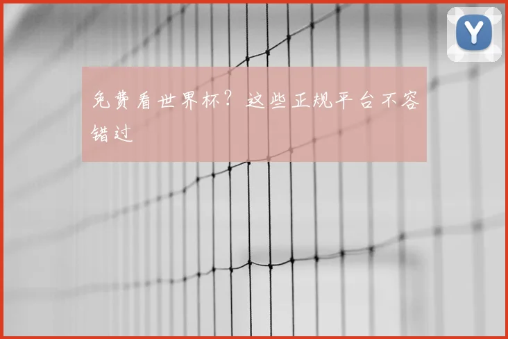 免费看世界杯？这些正规平台不容错过